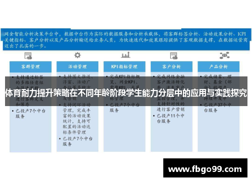 体育耐力提升策略在不同年龄阶段学生能力分层中的应用与实践探究